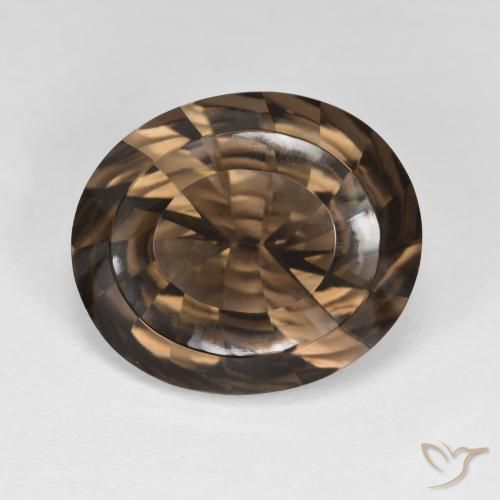6.58ct طبيعي بنى شيكولاتى كوارتز سموكى, بيضوي, VVS