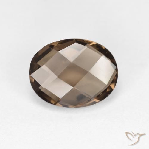 1.74ct طبيعي البني الفاتح كوارتز سموكى, بيضوي, VVS-VS