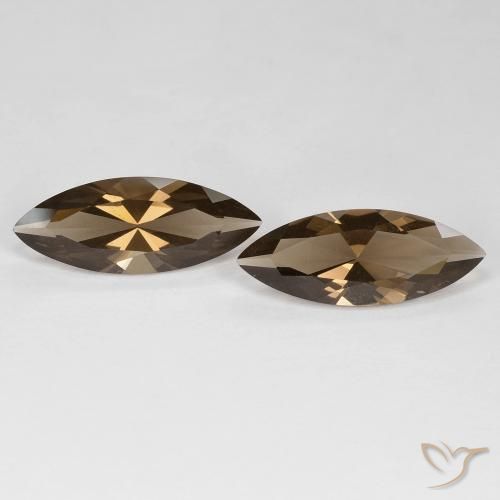 6.02ctw طبيعي بنى دافئ كوارتز سموكى, ماركيز, VVS