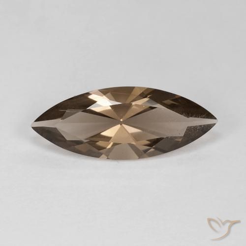 2.96ct طبيعي موكا فاتح كوارتز سموكى, ماركيز, قليلا جدا