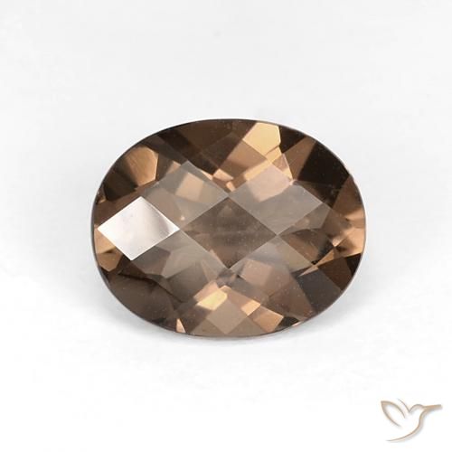 2.52ct طبيعي بنى متوسط كوارتز سموكى, بيضوي, قليلا جدا