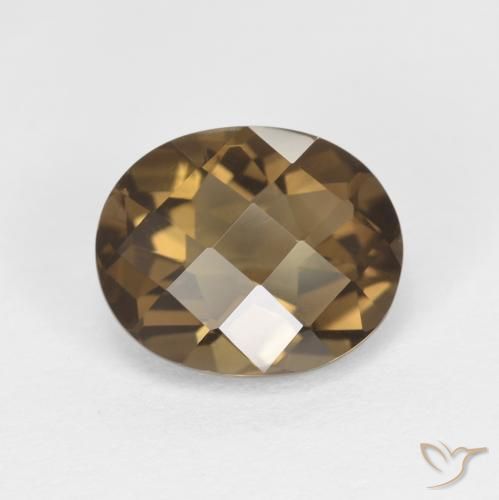 2.40ct طبيعي بنى القهوة كوارتز سموكى, بيضوي, VVS