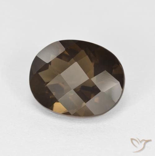 2.42ct طبيعي بنى متوسط كوارتز سموكى, بيضوي, VVS