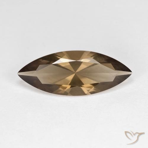 2.96ct طبيعي بنى فاتح-متوسط كوارتز سموكى, ماركيز, VVS