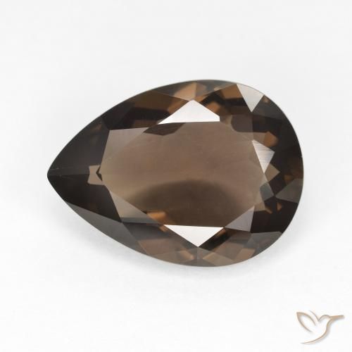 6.04ct طبيعي بنى كوارتز سموكى, شكل الكمثرى, VVS