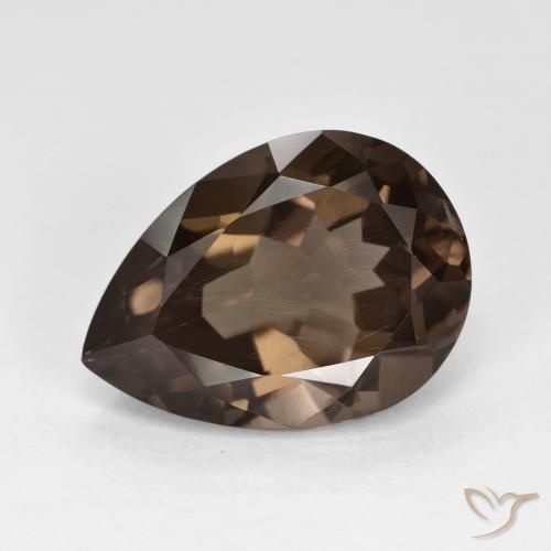 6.21ct طبيعي بنى خبز الزنجبيل كوارتز سموكى, شكل الكمثرى, VVS