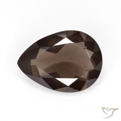 5.36ct طبيعي بنى كوارتز سموكى, شكل الكمثرى, VVS