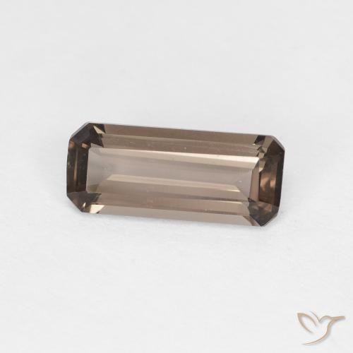 0.92ct طبيعي بنى الجوزية كوارتز سموكى, قص الزمرد, VVS