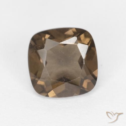 0.90ct طبيعي البني الفاتح كوارتز سموكى, وسادة, VVS-VS