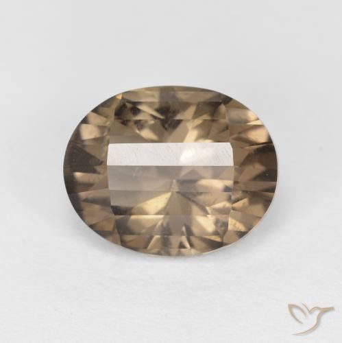 2.66ct طبيعي Medium Light-Brown كوارتز سموكى, بيضوي, قليلا جدا