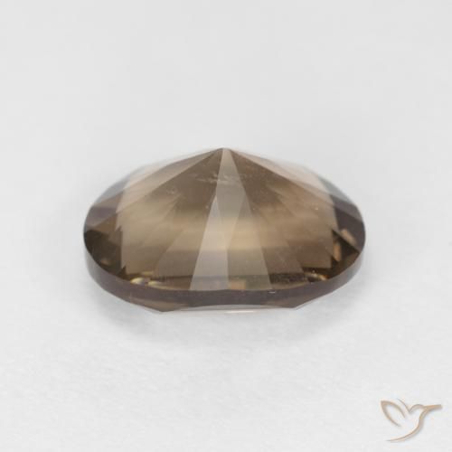 كوارتز سموكى Medium Light-Brown طبيعي، بيضوي، 2.66 قيراط، قليلا جدا