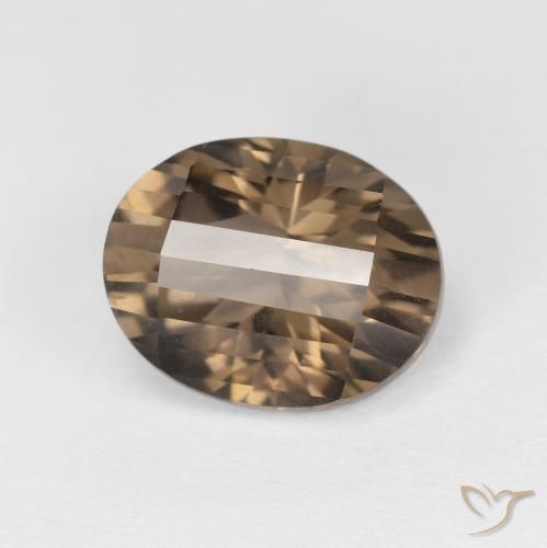 2.61ct طبيعي Medium Light-Brown كوارتز سموكى, بيضوي, قليلا جدا