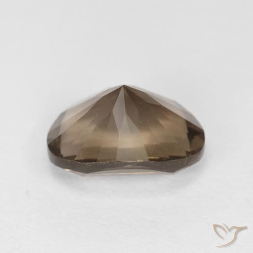 كوارتز سموكى Medium Light-Brown طبيعي، بيضوي، 2.61 قيراط، قليلا جدا