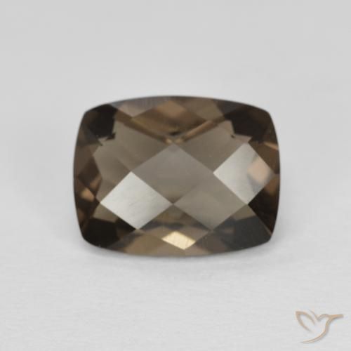 1.97ct طبيعي بنى متوسط كوارتز سموكى, وسادة, VVS
