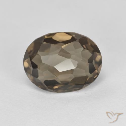 2.74ct طبيعي بنى خشبى كوارتز سموكى, بيضوي, VVS