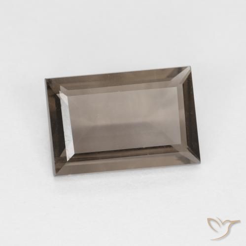1.44ct طبيعي بنى الجوزية كوارتز سموكى, باجيت, VVS