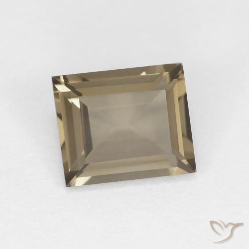 كوارتز سموكى Medium Light-Brown طبيعي، باجيت، 0.92 قيراط، VVS