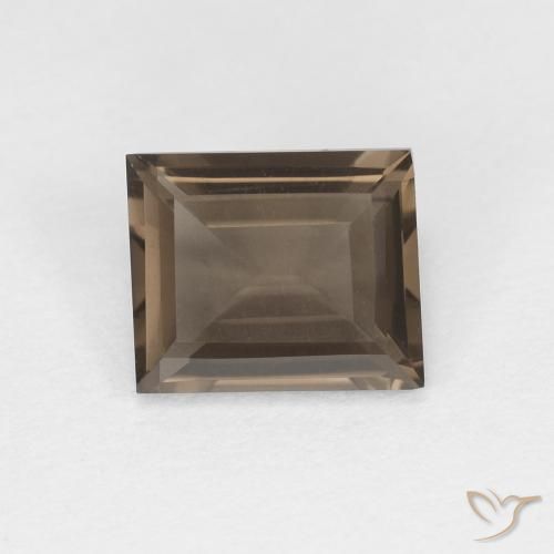 0.85ct طبيعي بنى الجوز كوارتز سموكى, باجيت, VVS