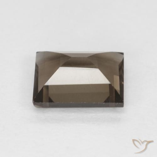 كوارتز سموكى Medium Dark-Brown طبيعي، باجيت، 0.86 قيراط، VVS
