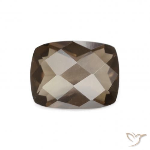 1.89ct طبيعي بنى الجوزية كوارتز سموكى, وسادة, VVS