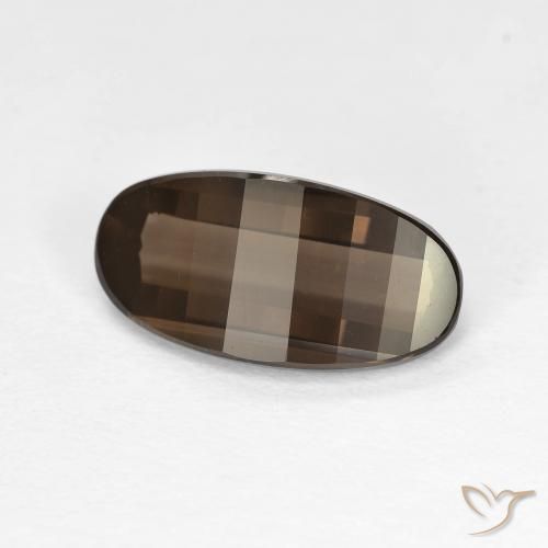 2.85ct طبيعي بنى متوسط كوارتز سموكى, بيضوي, VVS