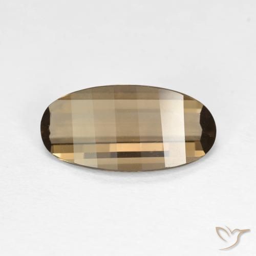 2.28ct طبيعي موكا فاتح كوارتز سموكى, بيضوي, VVS