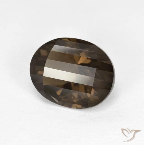 2.54ct طبيعي بنى متوسط كوارتز سموكى, بيضوي, VVS