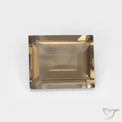 0.88ct طبيعي Medium Light-Brown كوارتز سموكى, باجيت, VVS