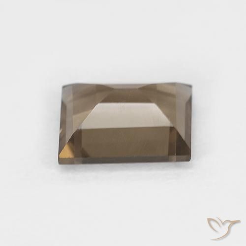 كوارتز سموكى Medium Light-Brown طبيعي، باجيت، 0.88 قيراط، VVS