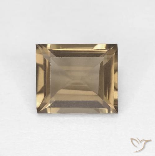 0.89ct طبيعي موكا فاتح كوارتز سموكى, باجيت, VVS
