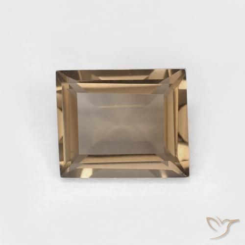 0.87ct طبيعي Medium Light-Brown كوارتز سموكى, باجيت, VVS