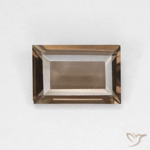 1.36ct طبيعي البني الفاتح كوارتز سموكى, باجيت, VVS