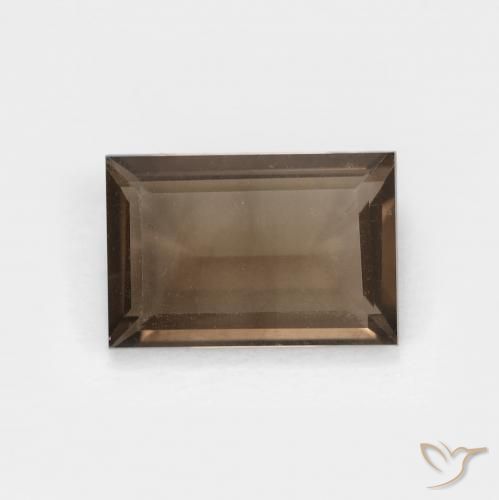 1.43ct طبيعي بنى دافئ كوارتز سموكى, باجيت, VVS