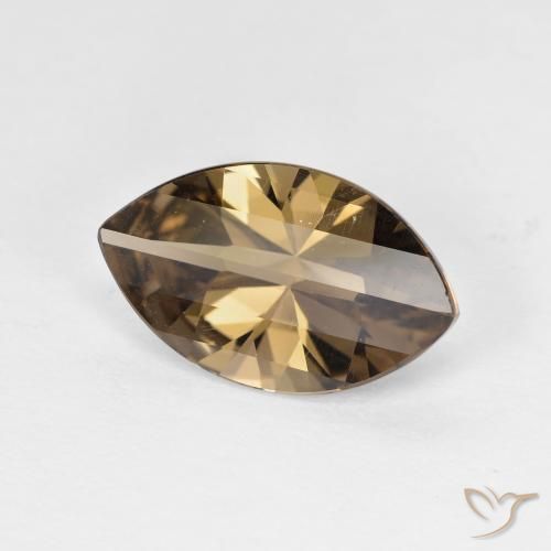 2.49ct طبيعي بنى الفهوة فاتح كوارتز سموكى, ماركيز, VVS