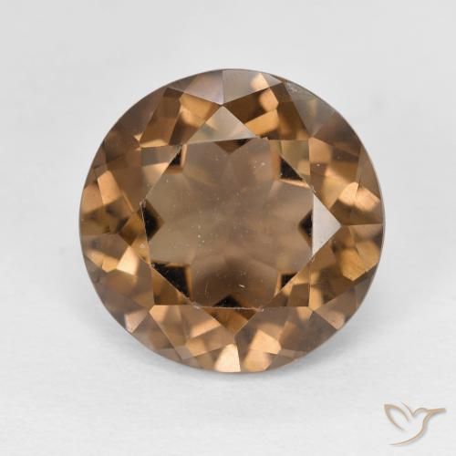 5.58ct طبيعي البني الفاتح كوارتز سموكى, دائري, VVS-VS