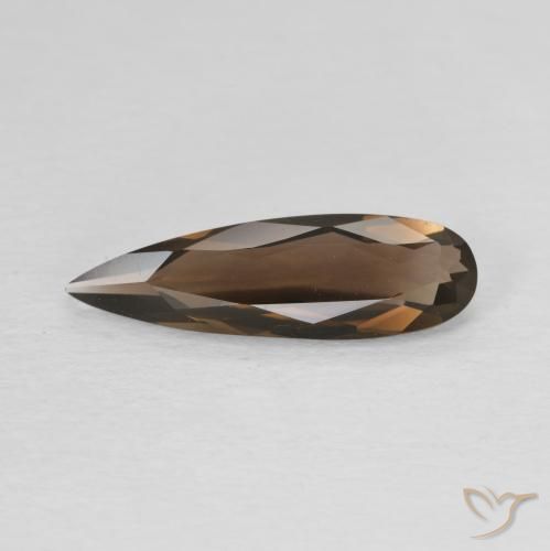 1.61ct طبيعي بنى متوسط كوارتز سموكى, شكل الكمثرى, VVS