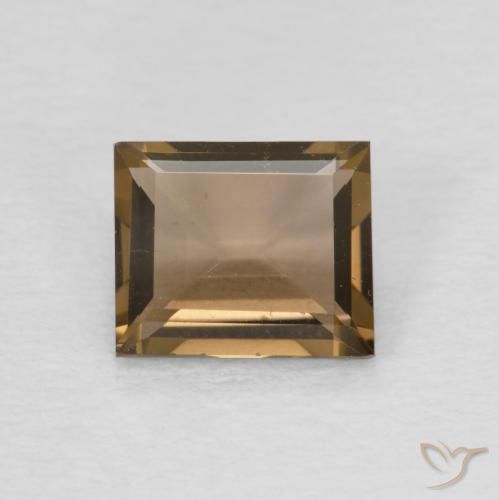 0.89ct طبيعي بنى دافئ كوارتز سموكى, باجيت, VVS