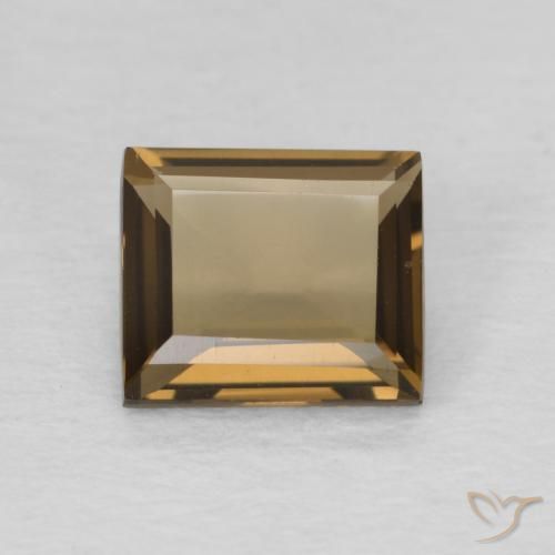 0.85ct طبيعي Medium Dark-Brown كوارتز سموكى, باجيت, VVS