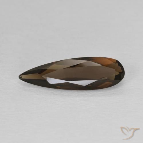 1.75ct طبيعي بنى كوارتز سموكى, شكل الكمثرى, VVS