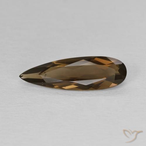 1.67ct طبيعي بنى متوسط كوارتز سموكى, شكل الكمثرى, VVS