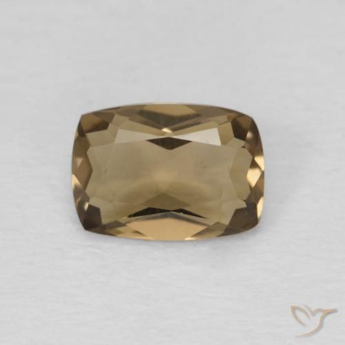 0.81ct طبيعي بنى موكا كوارتز سموكى, وسادة, VVS
