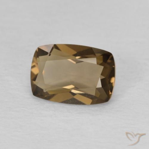 كوارتز سموكى Medium Dark-Brown طبيعي، وسادة، 0.81 قيراط، VVS