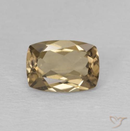 0.81ct طبيعي بنى دافئ كوارتز سموكى, وسادة, VVS
