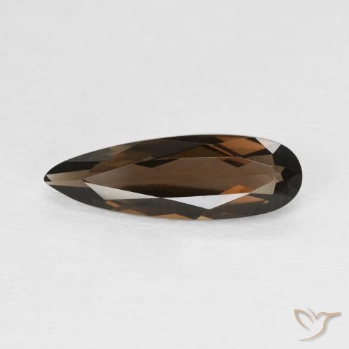 1.75ct طبيعي بنى شيكولاتى كوارتز سموكى, شكل الكمثرى, VVS