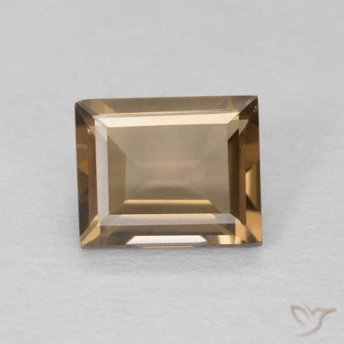 0.89ct طبيعي البني الفاتح كوارتز سموكى, باجيت, VVS