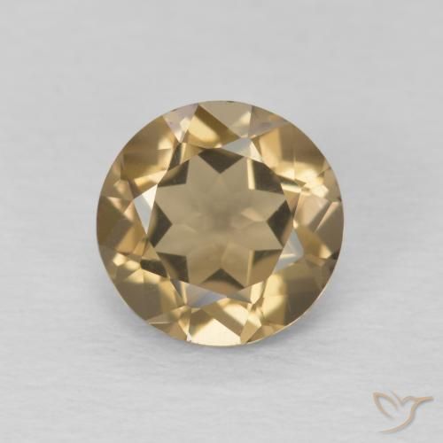 1.06ct طبيعي Medium Light-Brown كوارتز سموكى, دائري, VVS