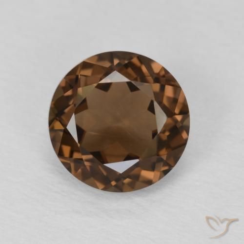 1.20ct طبيعي بنى متوسط كوارتز سموكى, دائري, VVS