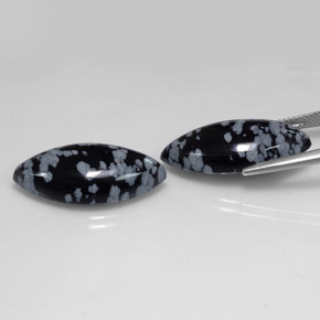 سبج ندفة الثلج طبيعي بلون ندفة ثلج، وزن ‎‎ قيراط، شكل ماركيز، مقاس ‎24.5x12‎ مم
