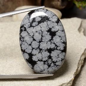 ندفة الثلج سبج ندفة الثلج طبيعي، قصة بيضاوى، 21.09 قيراط، غير شفاف