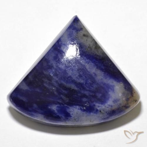 24.44ct طبيعي أزرق بحرى سوداليت, مثلثى, غير شفاف, Photo A